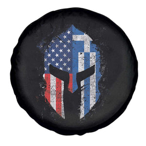 Greek American Pride Spare Tire Cover Greece Spartan Helmet TS09 Print Your Wear