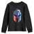 Greek American Pride Youth Sweatshirt Greece Spartan Helmet TS09 Black Print Your Wear