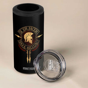 Sparta Greek 4 in 1 Can Cooler Tumbler Si Vis Pacem Para Bellum TS09 Print Your Wear