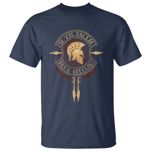Sparta Greek T Shirt Si Vis Pacem Para Bellum TS09 Navy Print Your Wear