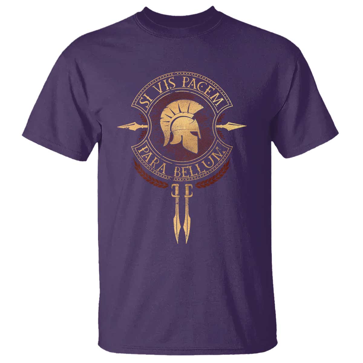 Sparta Greek T Shirt Si Vis Pacem Para Bellum TS09 Purple Print Your Wear