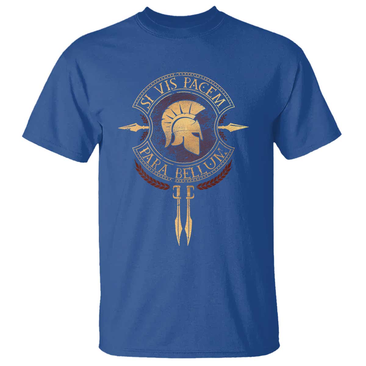 Sparta Greek T Shirt Si Vis Pacem Para Bellum TS09 Royal Blue Print Your Wear