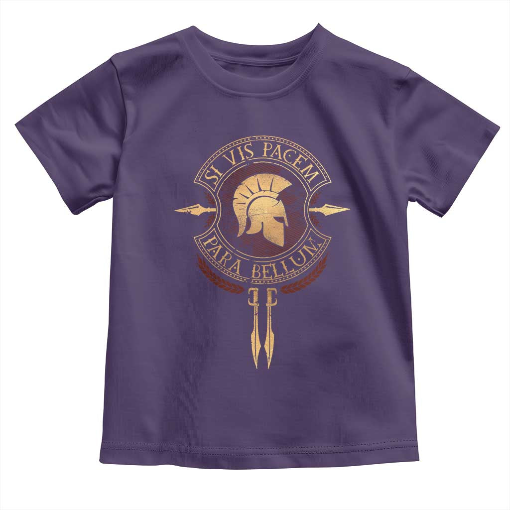 Sparta Greek Toddler T Shirt Si Vis Pacem Para Bellum TS09 Purple Print Your Wear