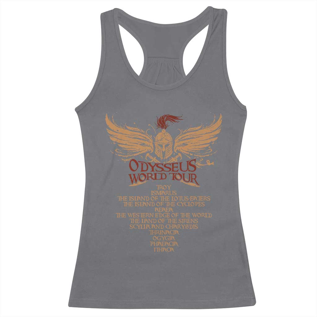 Odysseus World Tour Racerback Tank Top Ancient Greek Epic Mythlogy TS09 Charcoal Print Your Wear