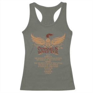 Odysseus World Tour Racerback Tank Top Ancient Greek Epic Mythlogy TS09 Military Green Print Your Wear
