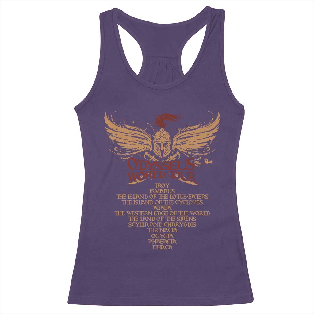 Odysseus World Tour Racerback Tank Top Ancient Greek Epic Mythlogy TS09 Purple Print Your Wear