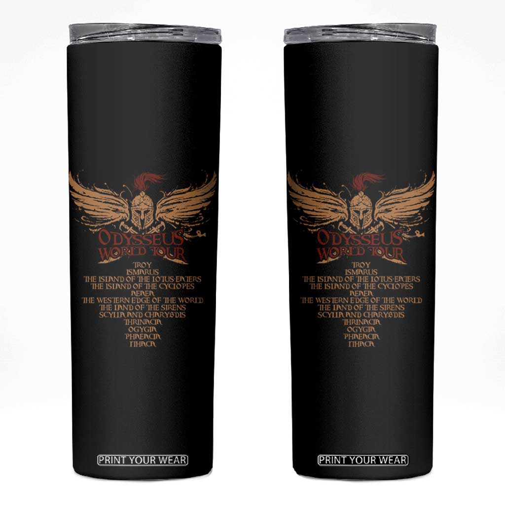 Odysseus World Tour Skinny Tumbler Ancient Greek Epic Mythlogy TS09 Black Print Your Wear