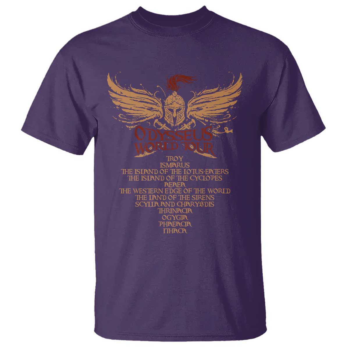 Odysseus World Tour T Shirt Ancient Greek Epic Mythlogy TS09 Purple Print Your Wear