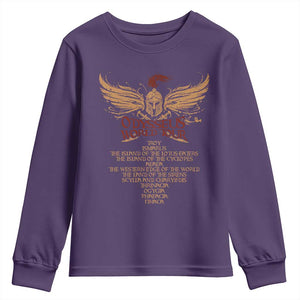 Odysseus World Tour Youth Sweatshirt Ancient Greek Epic Mythlogy TS09 Purple Print Your Wear