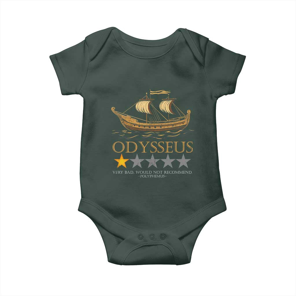 Funny Odysseus Baby Onesie Very Bad Not Recommend Ancient Greek Mythology Meme TS09 Print Your Wear