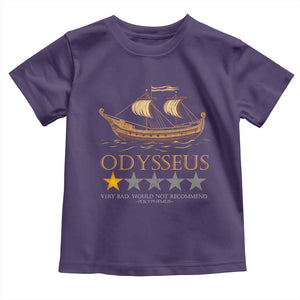 Funny Odysseus Toddler T Shirt Very Bad Not Recommend Ancient Greek Mythology Meme TS09 Purple Print Your Wear