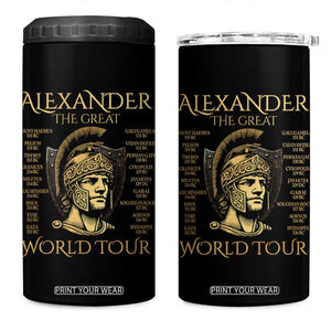Funny Alexander The Great World Tour 4 in 1 Can Cooler Tumbler Ancient Greek History TS09 One Size: 16 oz Black Print Your Wear