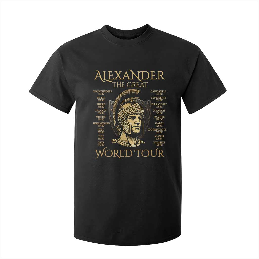 Funny Alexander The Great World Tour T Shirt For Kid Ancient Greek History TS09 Black Print Your Wear