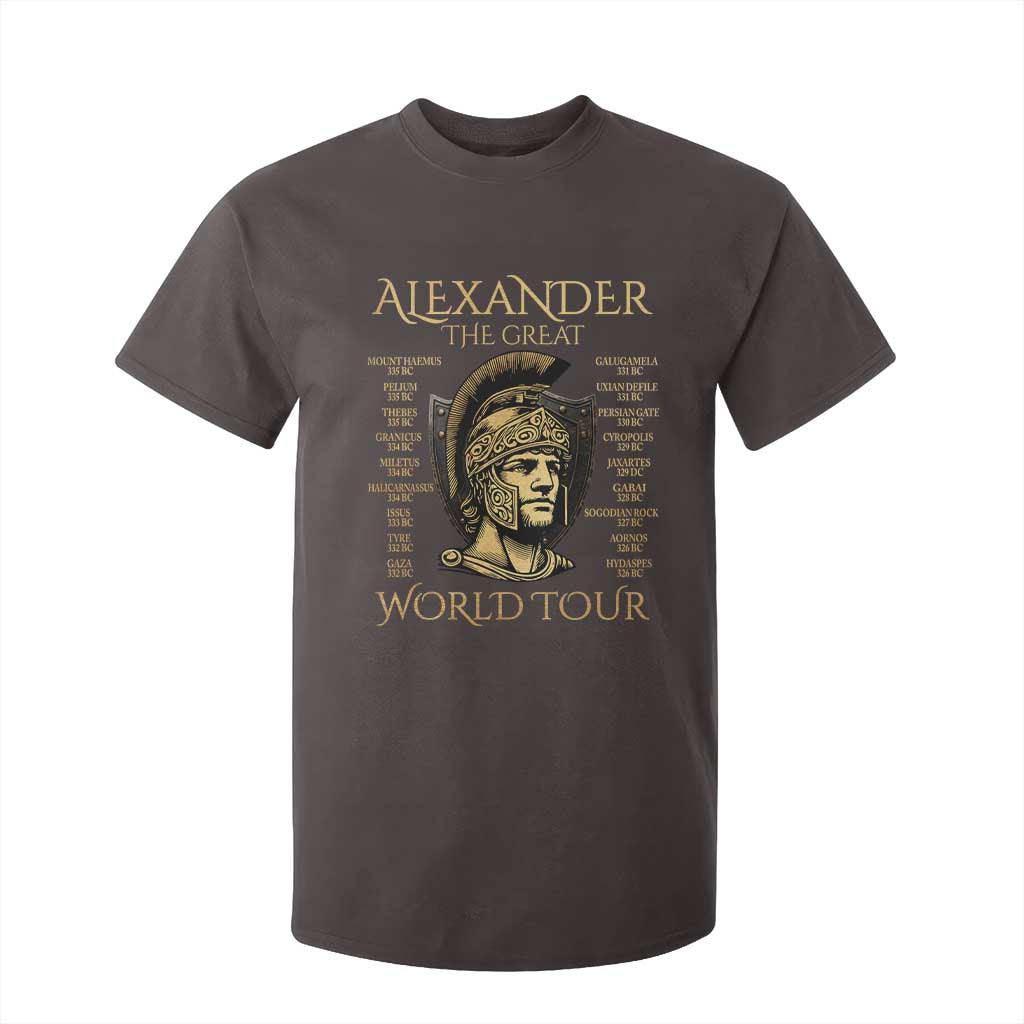Funny Alexander The Great World Tour T Shirt For Kid Ancient Greek History TS09 Dark Chocolate Print Your Wear