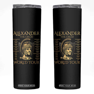 Funny Alexander The Great World Tour Skinny Tumbler Ancient Greek History TS09 Black Print Your Wear