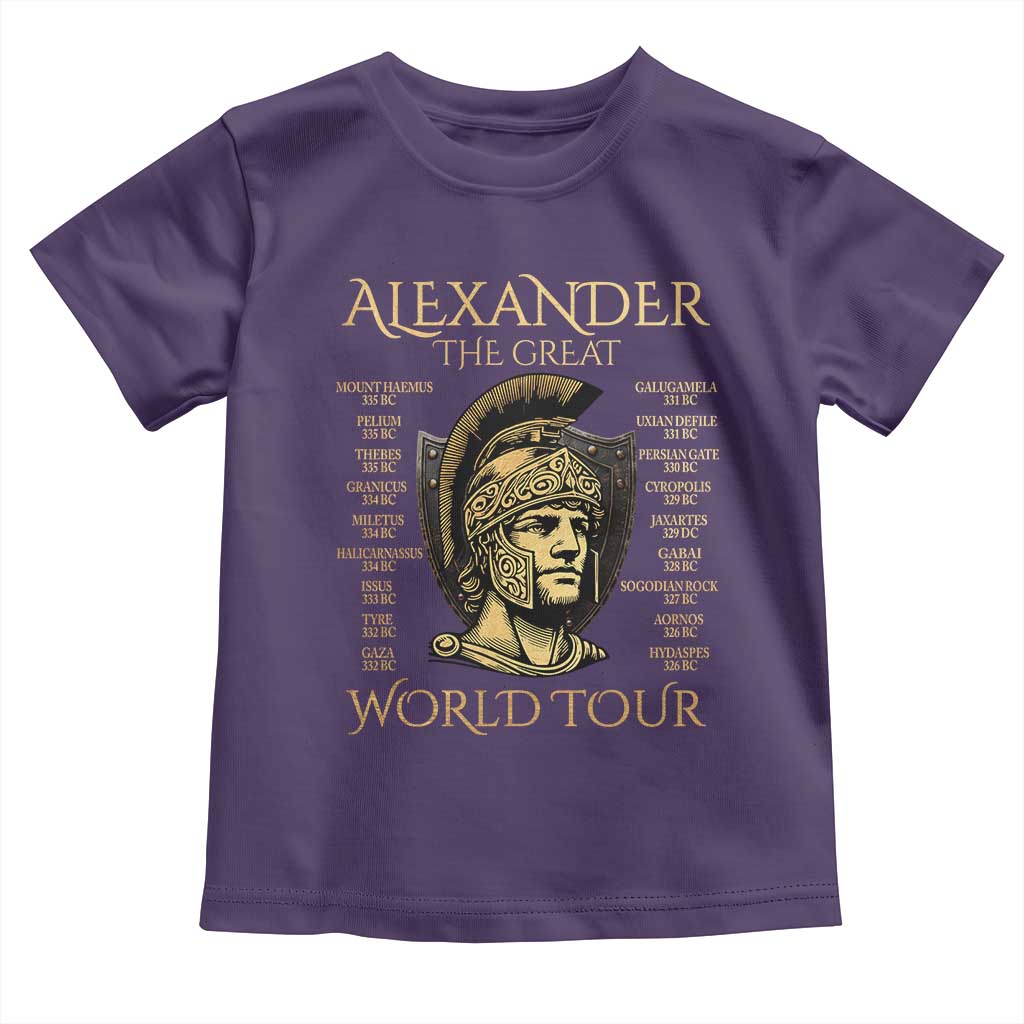 Funny Alexander The Great World Tour Toddler T Shirt Ancient Greek History TS09 Purple Print Your Wear