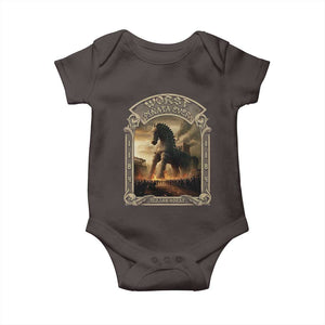 Trojan Horse Baby Onesie Ancient Greek Epic Mythlogy History Lover TS09 Dark Chocolate Print Your Wear