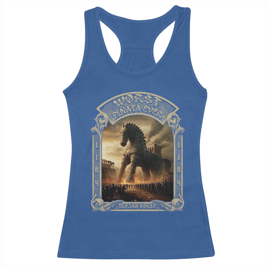 Trojan Horse Racerback Tank Top Ancient Greek Epic Mythlogy History Lover TS09 Royal Blue Print Your Wear