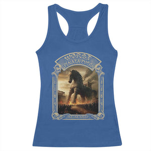 Trojan Horse Racerback Tank Top Ancient Greek Epic Mythlogy History Lover TS09 Royal Blue Print Your Wear