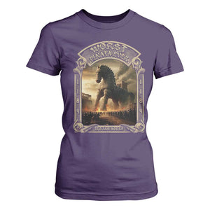 Trojan Horse T Shirt For Women Ancient Greek Epic Mythlogy History Lover TS09 Purple Print Your Wear
