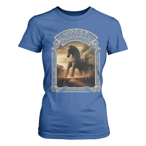 Trojan Horse T Shirt For Women Ancient Greek Epic Mythlogy History Lover TS09 Royal Blue Print Your Wear