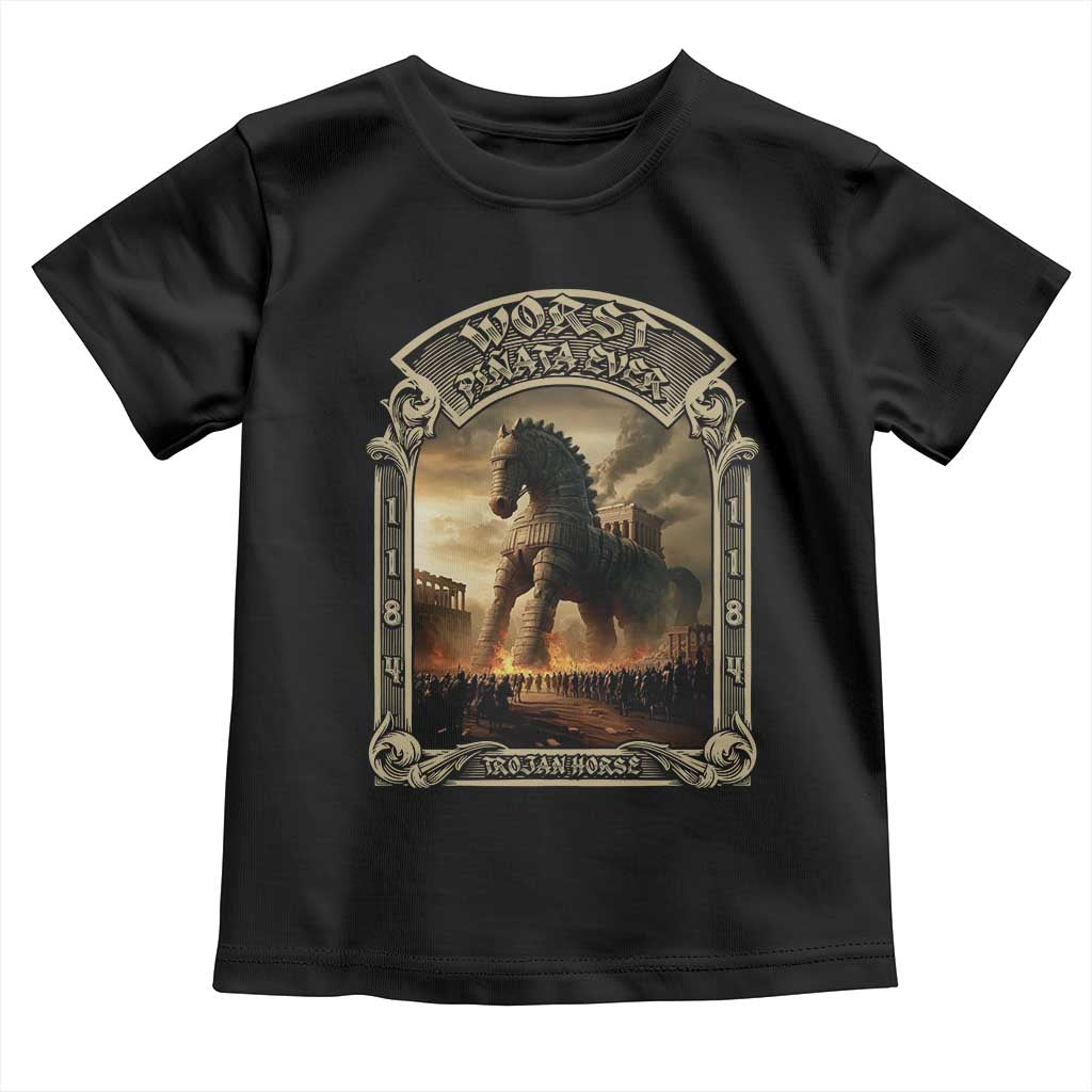 Trojan Horse Toddler T Shirt Ancient Greek Epic Mythlogy History Lover TS09 Black Print Your Wear