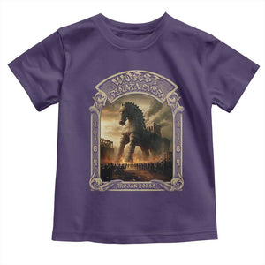 Trojan Horse Toddler T Shirt Ancient Greek Epic Mythlogy History Lover TS09 Purple Print Your Wear