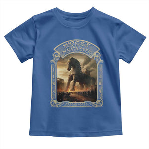 Trojan Horse Toddler T Shirt Ancient Greek Epic Mythlogy History Lover TS09 Royal Blue Print Your Wear