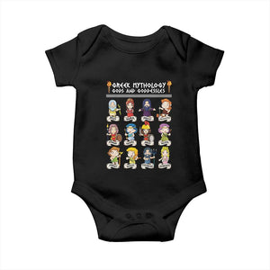 Greek Mythology Baby Onesie Gods And Goddesses TS09 Black Print Your Wear