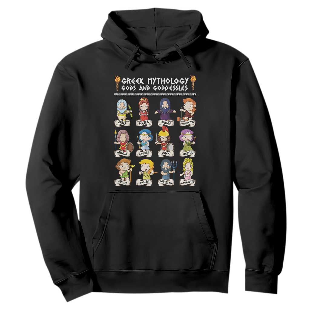 Greek Mythology Hoodie Gods And Goddesses TS09 Black Print Your Wear
