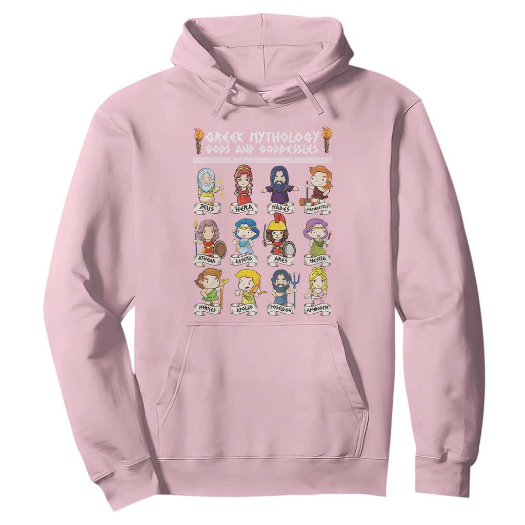 Greek Mythology Hoodie Gods And Goddesses TS09 Light Pink Print Your Wear