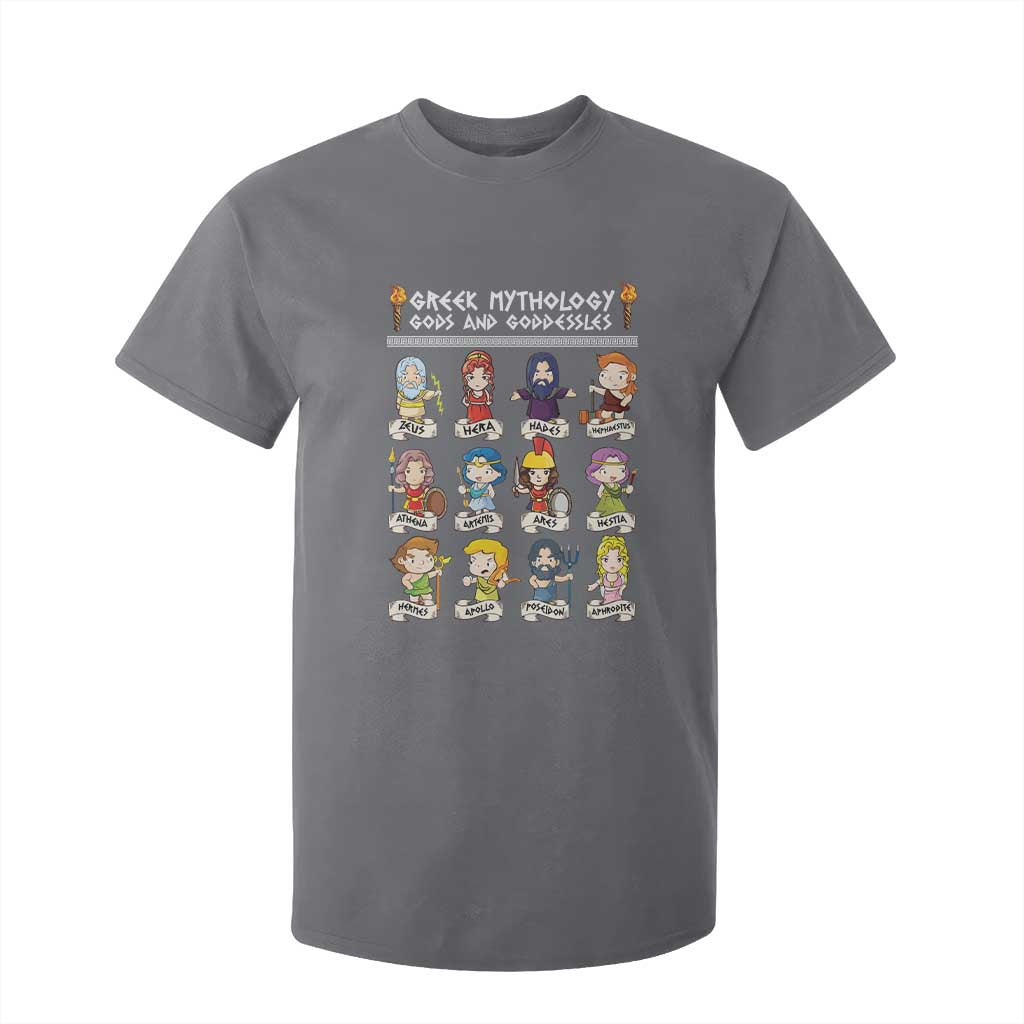 Greek Mythology T Shirt For Kid Gods And Goddesses TS09 Charcoal Print Your Wear