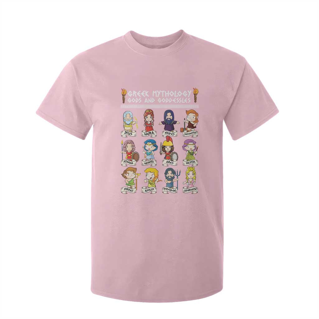 Greek Mythology T Shirt For Kid Gods And Goddesses TS09 Light Pink Print Your Wear