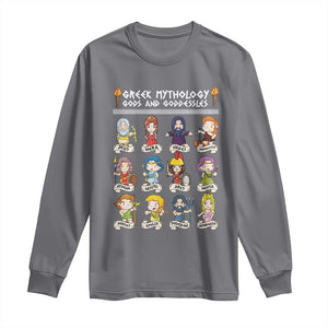 Greek Mythology Long Sleeve Shirt Gods And Goddesses TS09 Charcoal Print Your Wear