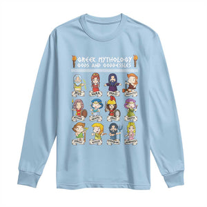 Greek Mythology Long Sleeve Shirt Gods And Goddesses TS09 Light Blue Print Your Wear