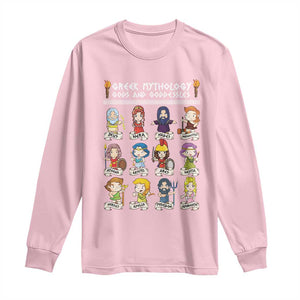 Greek Mythology Long Sleeve Shirt Gods And Goddesses TS09 Light Pink Print Your Wear