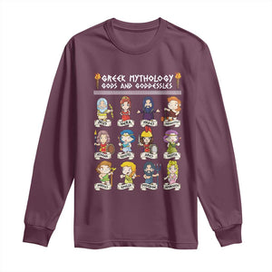 Greek Mythology Long Sleeve Shirt Gods And Goddesses TS09 Maroon Print Your Wear