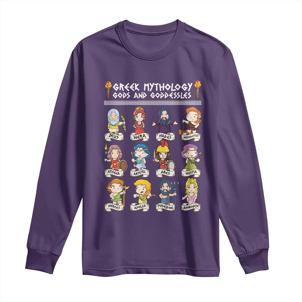 Greek Mythology Long Sleeve Shirt Gods And Goddesses TS09 Purple Print Your Wear