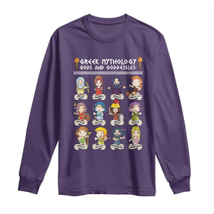 Greek Mythology Long Sleeve Shirt Gods And Goddesses TS09 Purple Print Your Wear