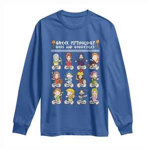 Greek Mythology Long Sleeve Shirt Gods And Goddesses TS09 Royal Blue Print Your Wear