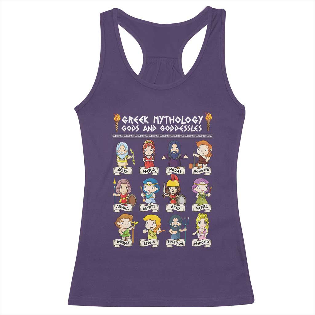 Greek Mythology Racerback Tank Top Gods And Goddesses TS09 Purple Print Your Wear