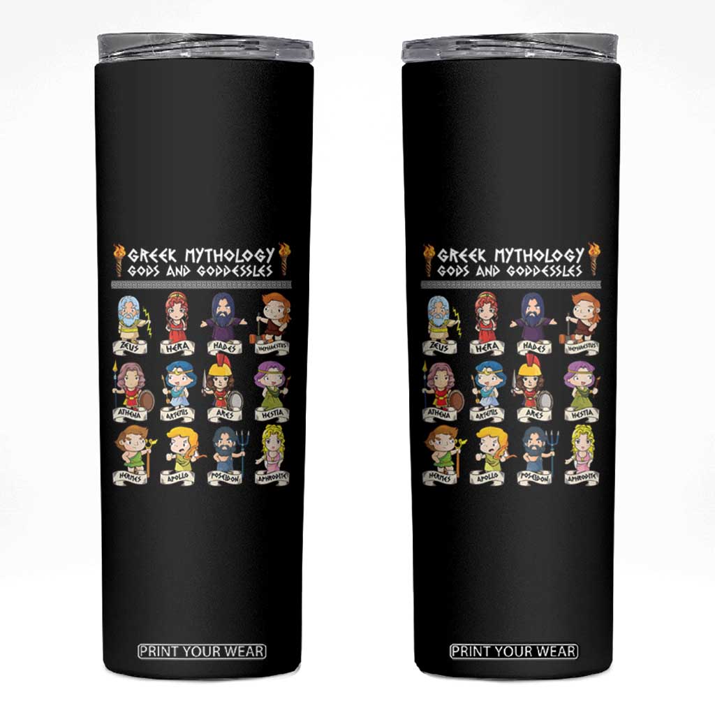 Greek Mythology Skinny Tumbler Gods And Goddesses TS09 Black Print Your Wear