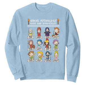 Greek Mythology Sweatshirt Gods And Goddesses TS09 Light Blue Print Your Wear