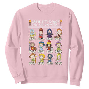 Greek Mythology Sweatshirt Gods And Goddesses TS09 Light Pink Print Your Wear