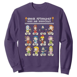 Greek Mythology Sweatshirt Gods And Goddesses TS09 Purple Print Your Wear