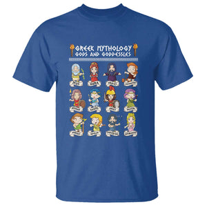 Greek Mythology T Shirt Gods And Goddesses TS09 Royal Blue Print Your Wear