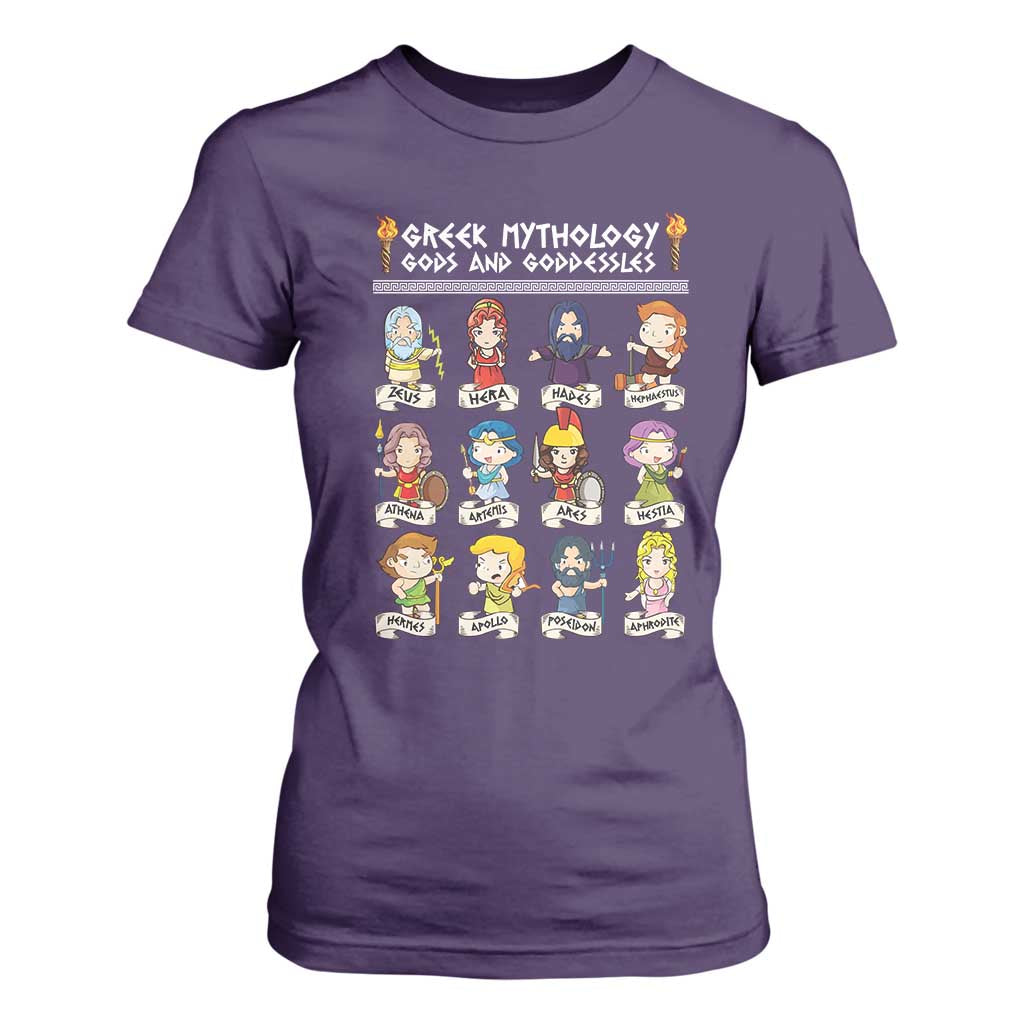 Greek Mythology T Shirt For Women Gods And Goddesses TS09 Purple Print Your Wear