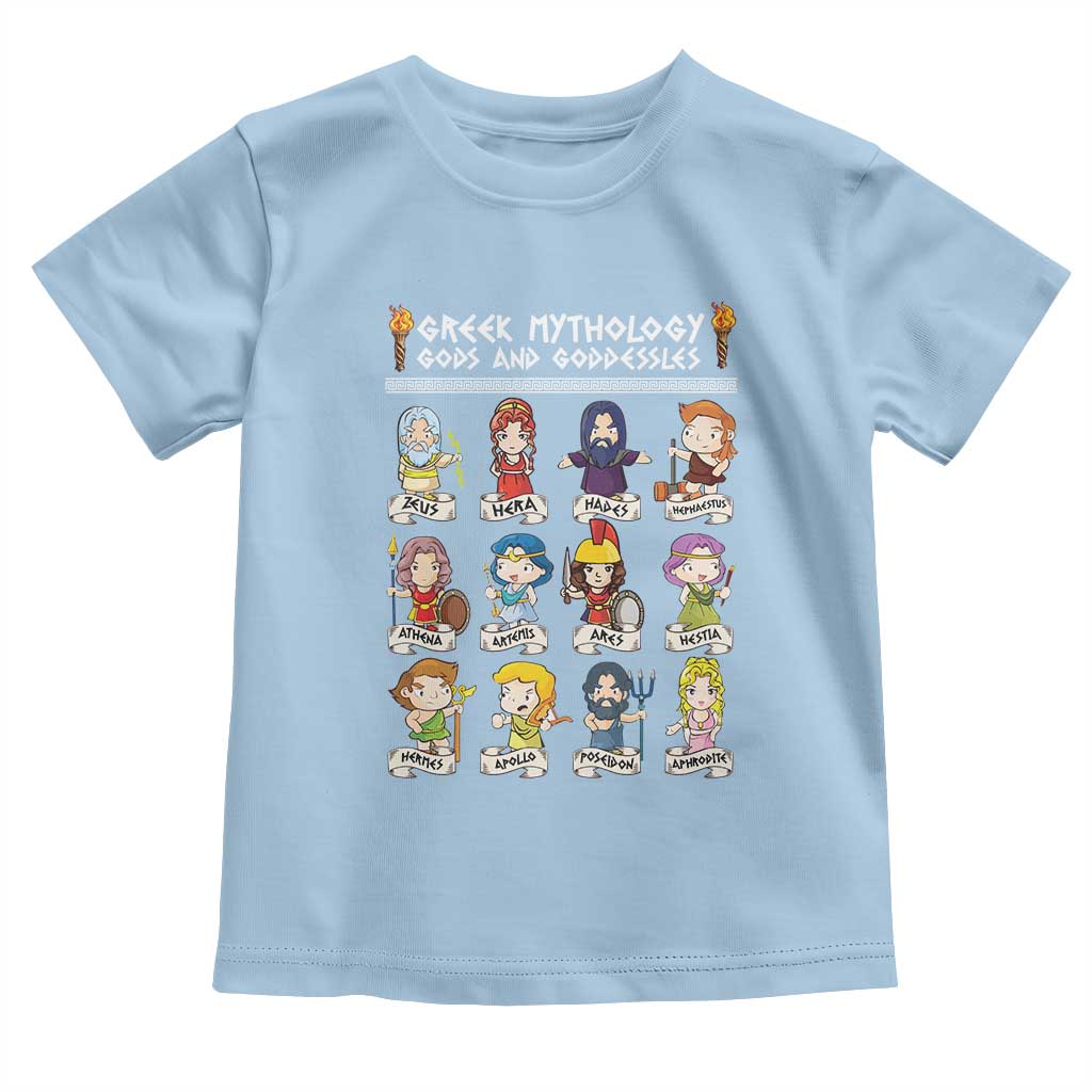 Greek Mythology Toddler T Shirt Gods And Goddesses TS09 Light Blue Print Your Wear