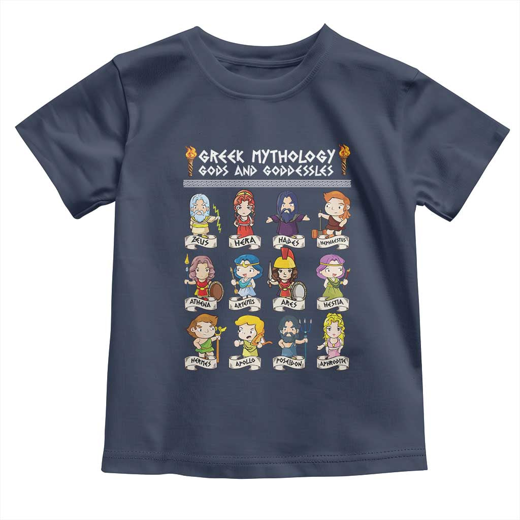 Greek Mythology Toddler T Shirt Gods And Goddesses TS09 Navy Print Your Wear