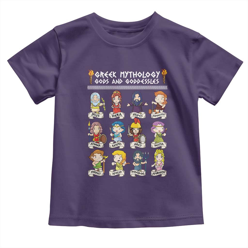 Greek Mythology Toddler T Shirt Gods And Goddesses TS09 Purple Print Your Wear